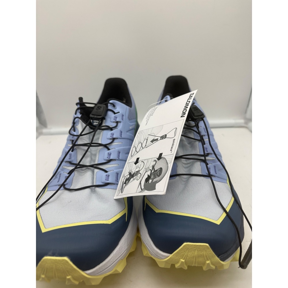 Salomon Thundercross Womens 8.5 Trail Run Sneakers Light Blue Yellow Navy No Box